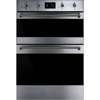 Smeg DOSF6390X 60cm Classic Built In Double Electric Oven in Stainless Steel & Dark Glass